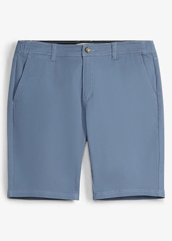 Stretch-Bermuda mit Dehnbund, Regular Fit in blau von vorne - bonprix