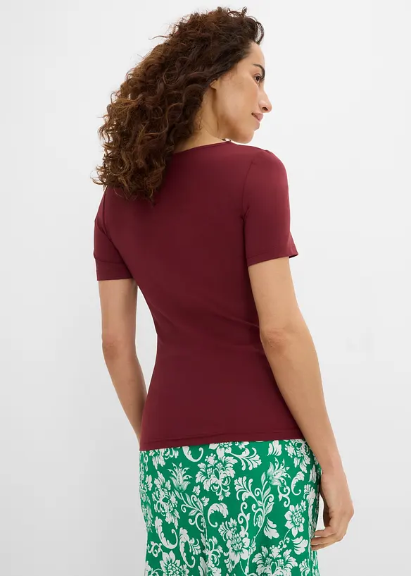 Shirt mit Karree-Ausschnitt in rot von hinten (im Anschnitt) - bonprix Shirt mit Karree-Ausschnitt in rot von hinten (im Anschnitt) - bonprix