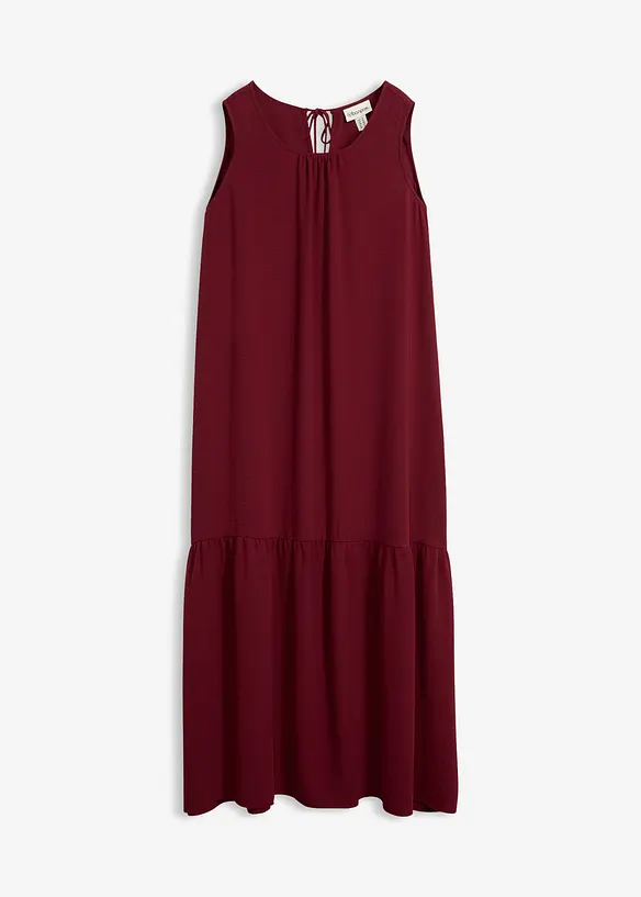 Maxikleid aus leichtem Crêpe in rot von vorne - bonprix