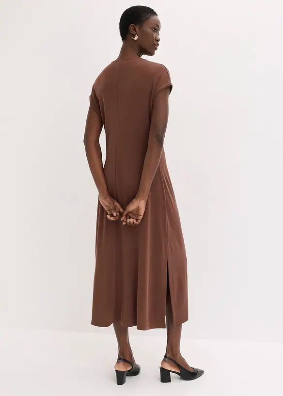 Tunika-Kleid mit Stickerei in braun von hinten (Totalaufnahme) - bonprix Tunika-Kleid mit Stickerei in braun von hinten (Totalaufnahme) - bonprix