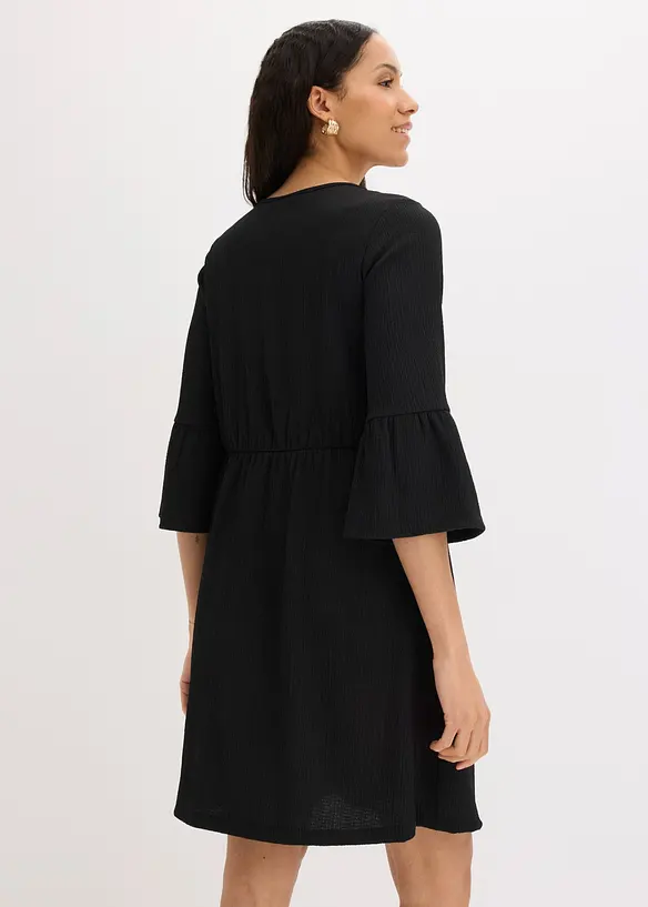 Jersey-Tunika-Kleid in schwarz von hinten (Totalaufnahme) - bonprix