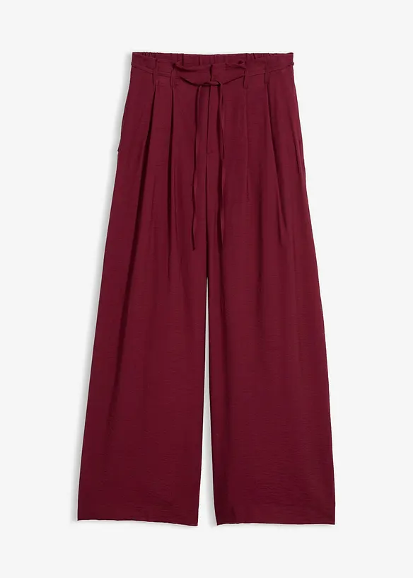 Schlupfhose aus strukturiertem Viskose-Mix in rot von vorne - bonprix Schlupfhose aus strukturiertem Viskose-Mix in rot von vorne - bonprix