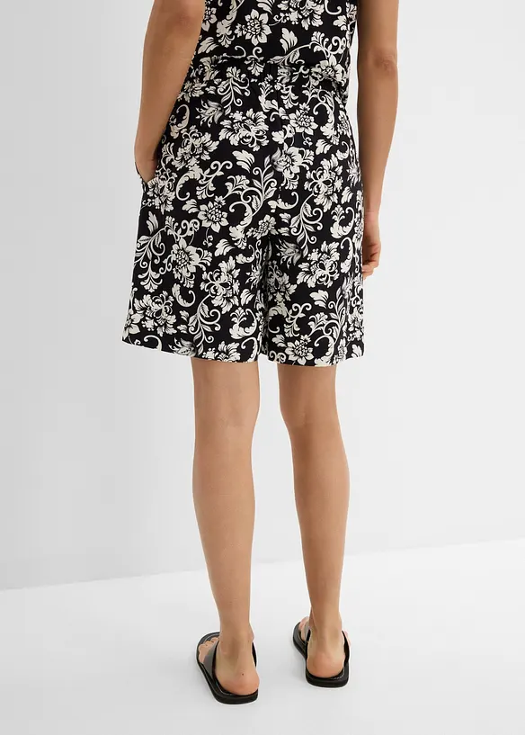 Shorts aus fließender Viskose in schwarz von hinten - bonprix Shorts aus fließender Viskose in schwarz von hinten - bonprix