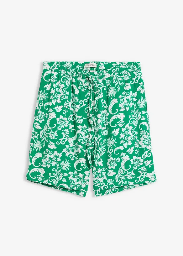 Shorts aus fließender Viskose in grün von vorne - bonprix Shorts aus fließender Viskose in grün von vorne - bonprix