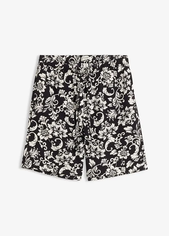 Shorts aus fließender Viskose in schwarz von vorne - bonprix Shorts aus fließender Viskose in schwarz von vorne - bonprix