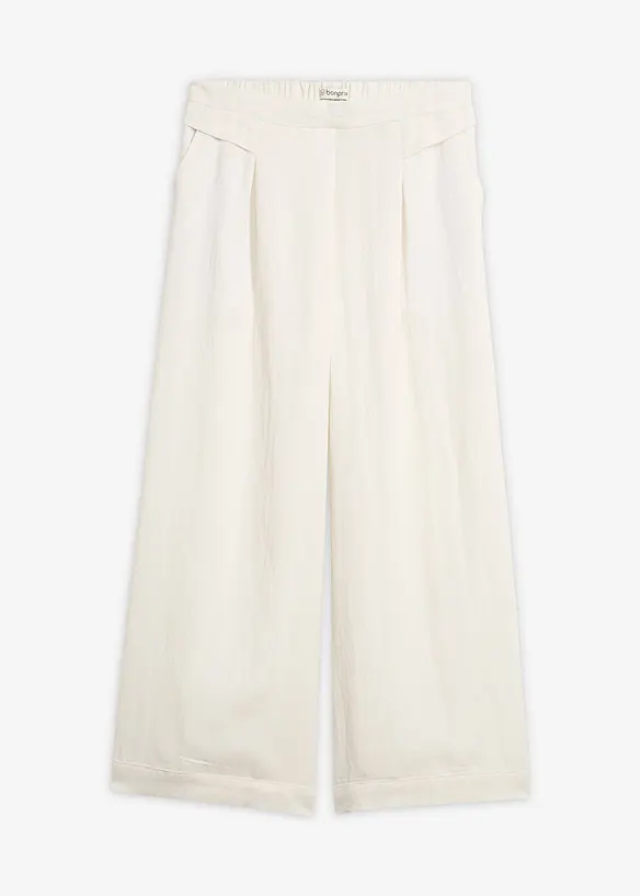Culotte mit fließender Viskose in weiß von vorne - bonprix Culotte mit fließender Viskose in weiß von vorne - bonprix