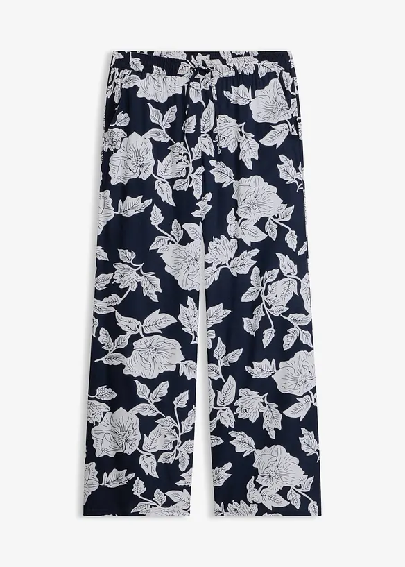Palazzo-Hose aus fließender Viskose in blau von vorne - bonprix Palazzo-Hose aus fließender Viskose in blau von vorne - bonprix