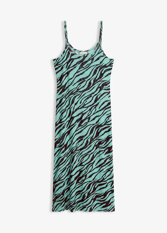 Transparentes Strandkleid in schwarz von vorne - bonprix