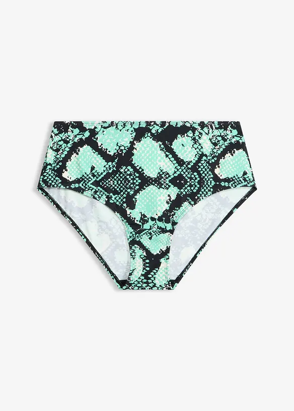 Highwaist-Bikinihose in grün von vorne - bonprix