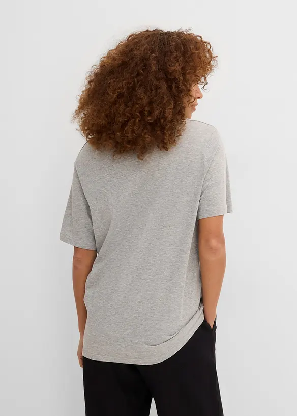 Longshirt (5er Pack) in rot von hinten (im Anschnitt) - bonprix