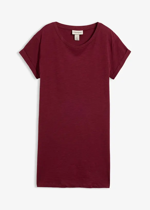 Boxy-Longshirt mit kurzen Ärmeln in rot von vorne - bonprix Boxy-Longshirt mit kurzen Ärmeln in rot von vorne - bonprix