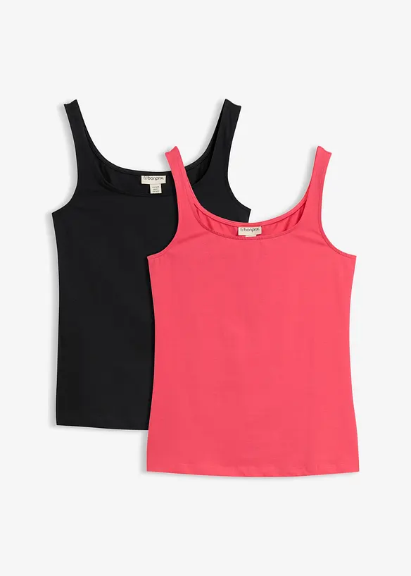Top (2er Pack) in pink von vorne - bonprix Top (2er Pack) in pink von vorne - bonprix