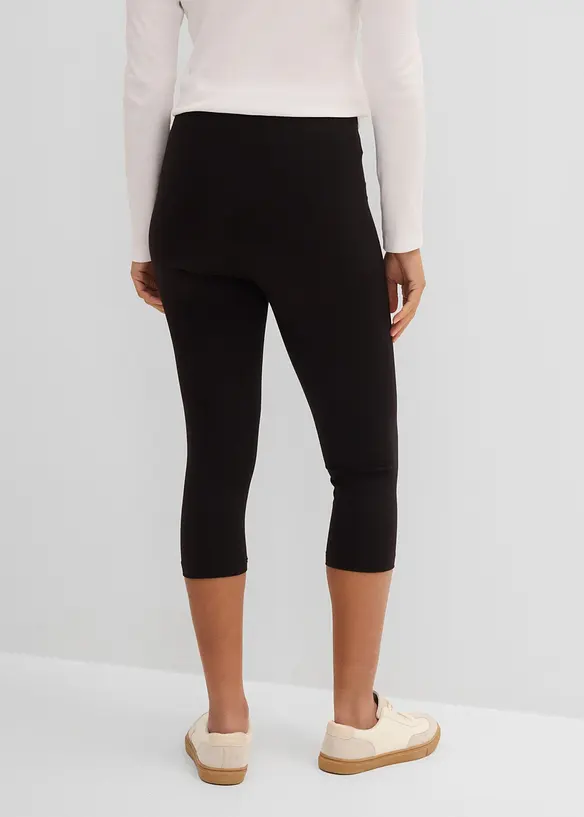 Capri-Leggings (2er-Pack) in schwarz von hinten - bonprix Capri-Leggings (2er-Pack) in schwarz von hinten - bonprix