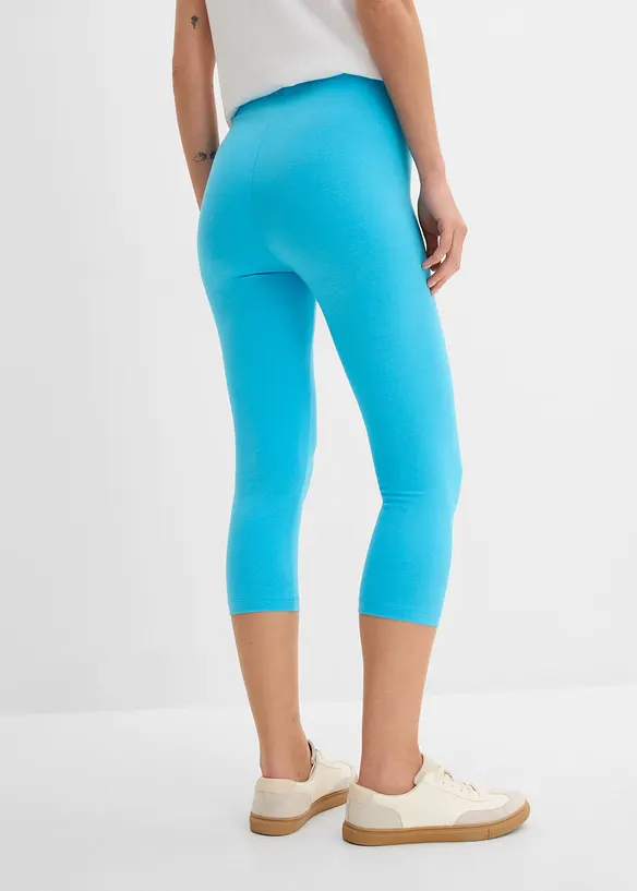 Capri-Leggings (2er-Pack) in blau von hinten - bonprix