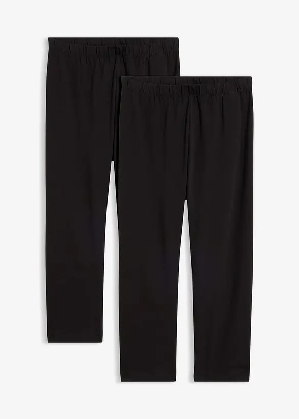 Capri-Leggings (2er-Pack) in schwarz von vorne - bonprix Capri-Leggings (2er-Pack) in schwarz von vorne - bonprix