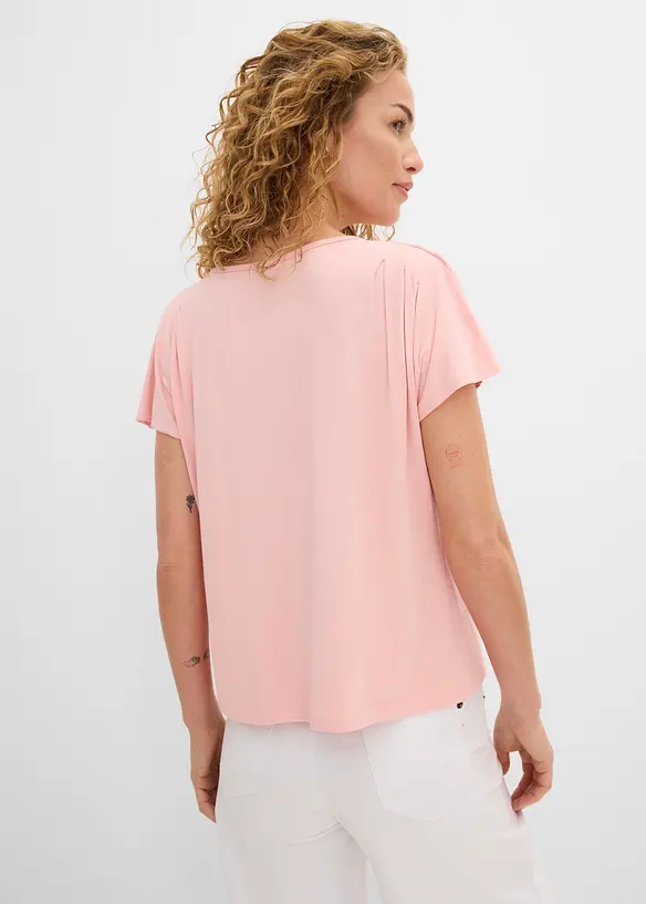 T-Shirt aus softer Viskose in rosa von hinten (im Anschnitt) - bonprix T-Shirt aus softer Viskose in rosa von hinten (im Anschnitt) - bonprix