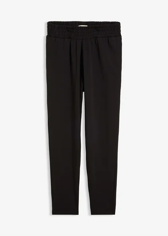 Jerseyhose aus Baumwoll-Mix in schwarz von vorne - bonprix