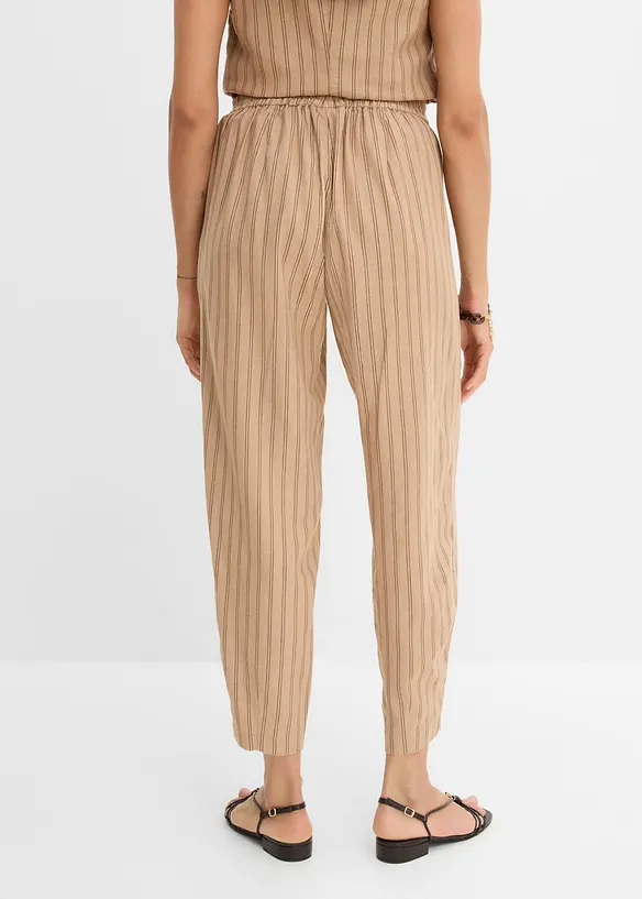 Schlupfhose aus kühlendem Leinen-Mix in beige von hinten - bonprix Schlupfhose aus kühlendem Leinen-Mix in beige von hinten - bonprix