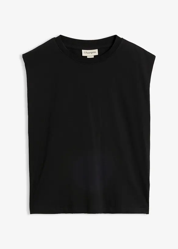 Oversize-Shirt aus reiner Bio-Baumwolle in schwarz von vorne - bonprix Oversize-Shirt aus reiner Bio-Baumwolle in schwarz von vorne - bonprix