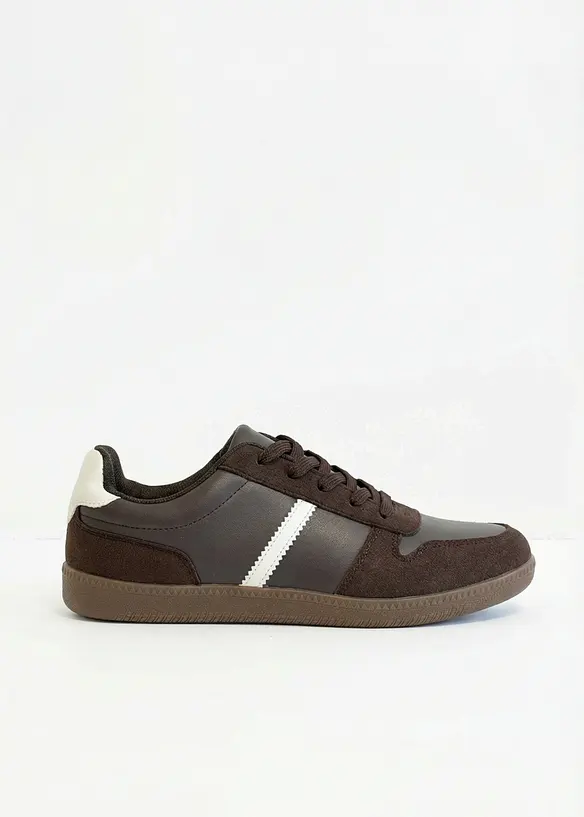 Sneaker im Retrolook in braun - bonprix