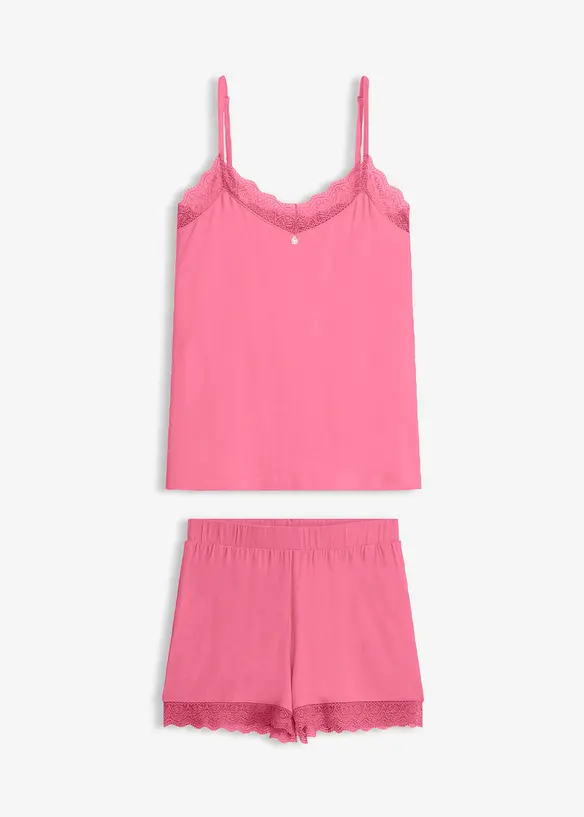 Shorty aus Viskose in lila von vorne - bonprix