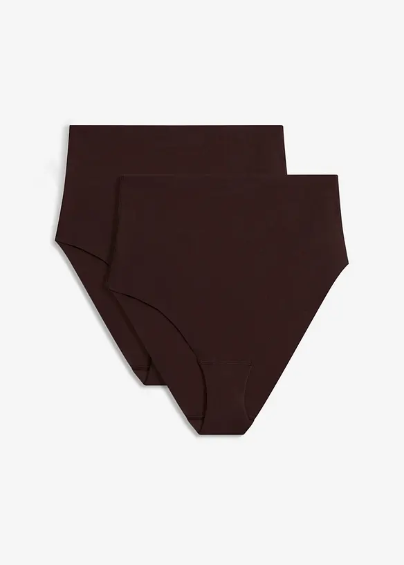 Nahtloser Shape Slip Ultra Light (2er Pack) in braun von vorne - bonprix