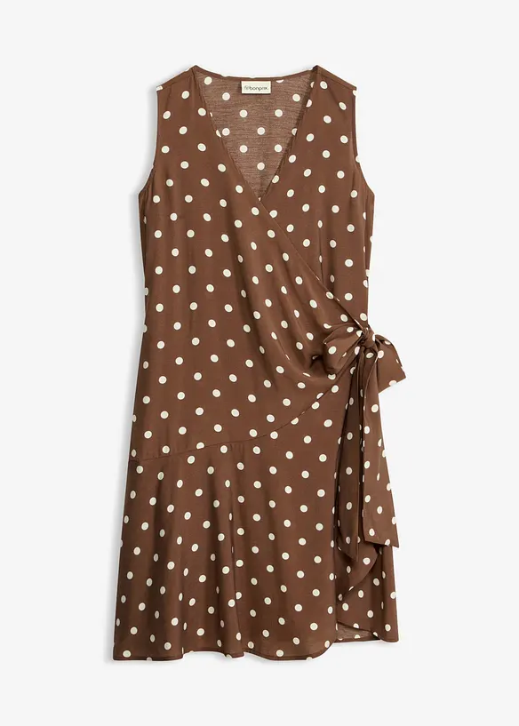 Wickelkleid in braun von vorne - bonprix Wickelkleid in braun von vorne - bonprix