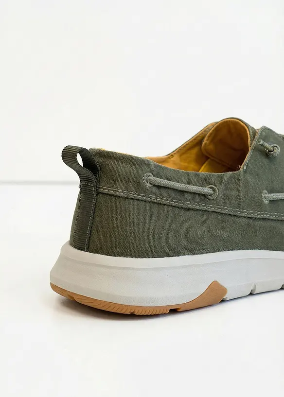 Camel Active Slipper aus Baumwoll-Canvas in grün - Camel Active