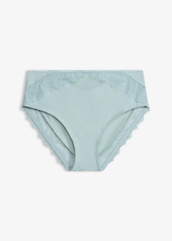 Maxislip mit zarter Spitze in blau von vorne - bonprix