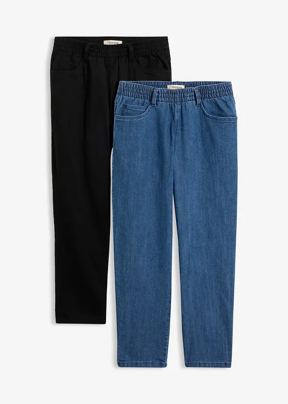 Straight-Jeans (2er Pack) in blau von vorne - bonprix