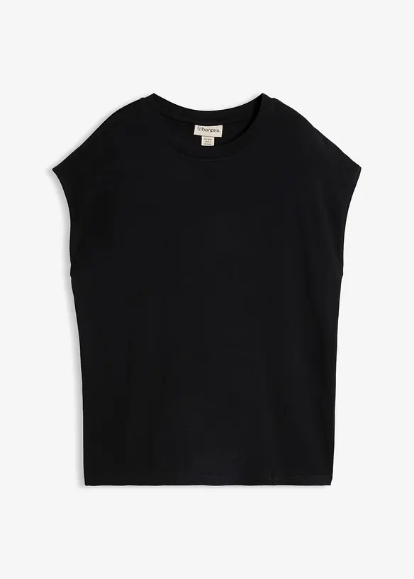 Oversized-T-Shirt aus softer Viskose in schwarz von vorne - bonprix Oversized-T-Shirt aus softer Viskose in schwarz von vorne - bonprix