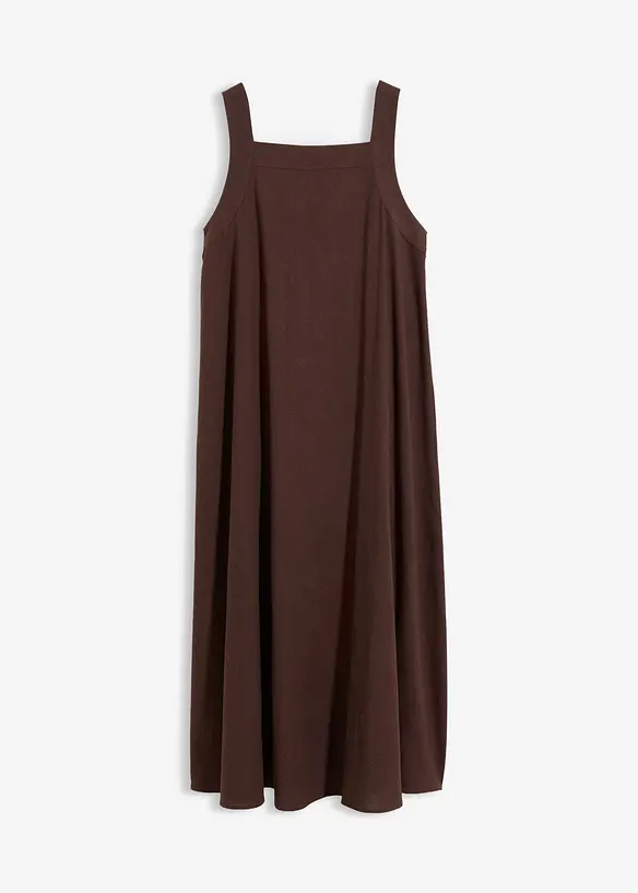 Midikleid mit Bindedetail hinten in braun von vorne - bonprix Midikleid mit Bindedetail hinten in braun von vorne - bonprix