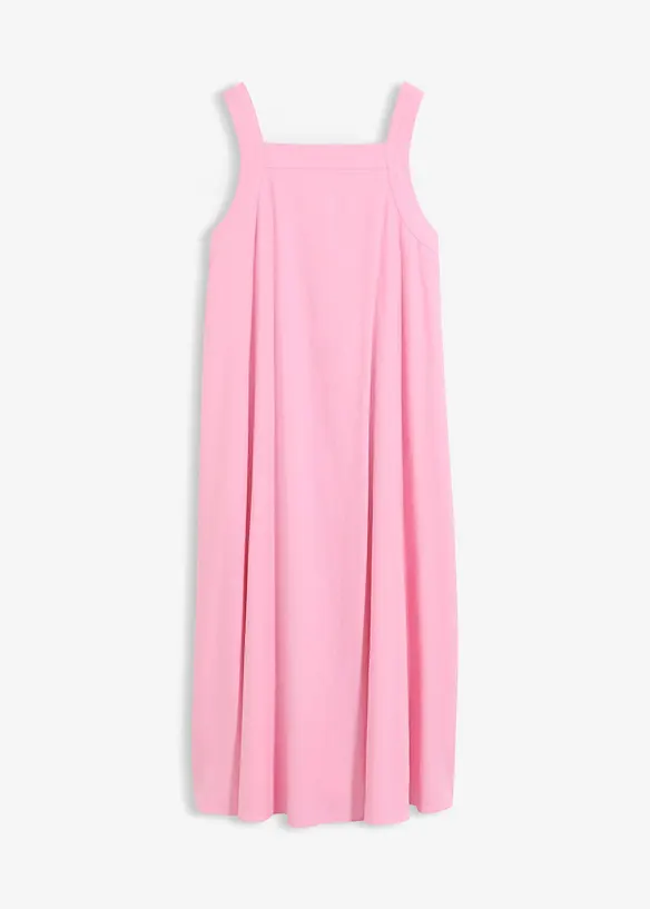 Midikleid mit Bindedetail hinten in rosa von vorne - bonprix