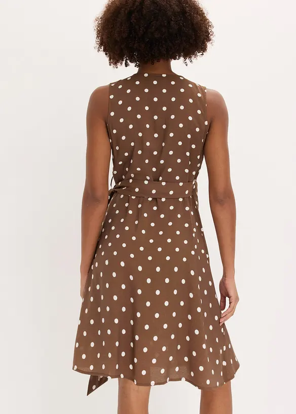 Wickelkleid in braun von hinten (Totalaufnahme) - bonprix Wickelkleid in braun von hinten (Totalaufnahme) - bonprix