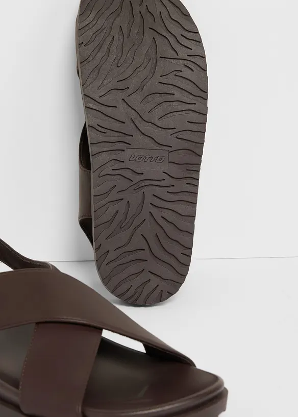 Sandalen mit bequemem Fußbett in braun - bonprix