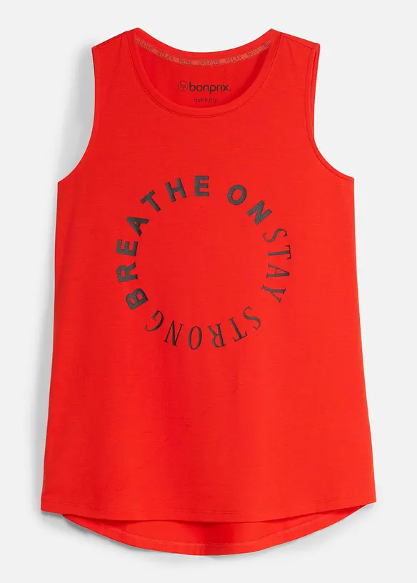 Leichtes Funktions-Top, schnelltrocknend in rot von vorne - bonprix Leichtes Funktions-Top, schnelltrocknend in rot von vorne - bonprix
