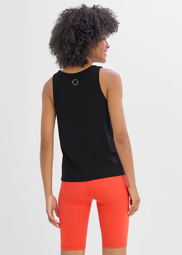 Slim Fit Sport-Top (2er Pack), schnelltrocknend in schwarz von hinten (im Anschnitt) - bonprix
