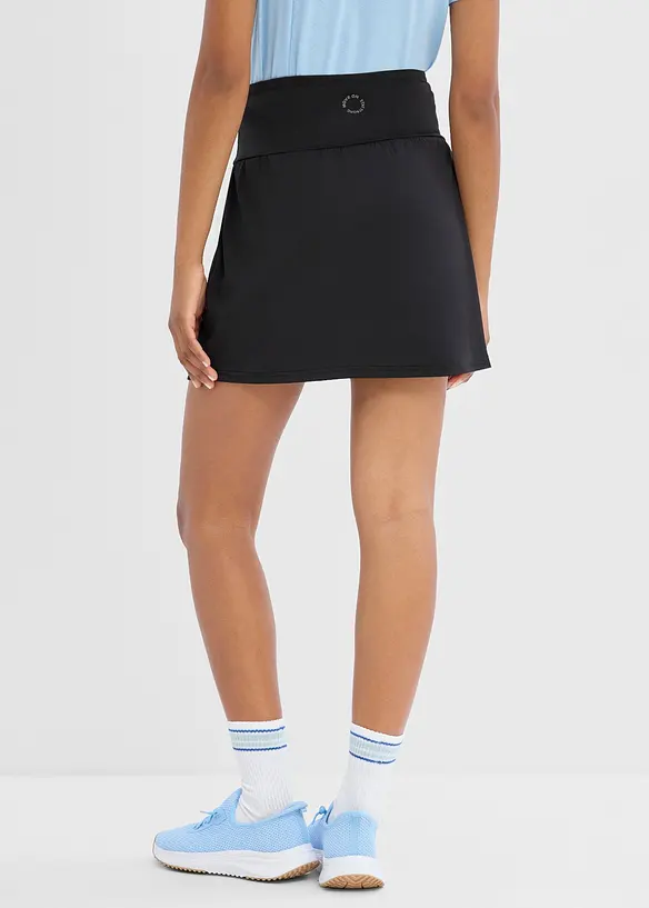 Sport-Rock mit integrierter Radlerhose, schnelltrocknend in schwarz von hinten - bonprix