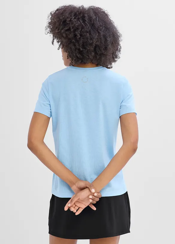 Sport-Shirt mit Baumwolle (2er Pack), schnelltrocknend in schwarz von hinten (im Anschnitt) - bonprix Sport-Shirt mit Baumwolle (2er Pack), schnelltrocknend in schwarz von hinten (im Anschnitt) - bonprix