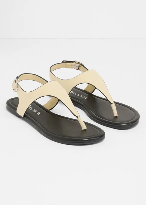 Zehenstegsandalen in grau - bonprix