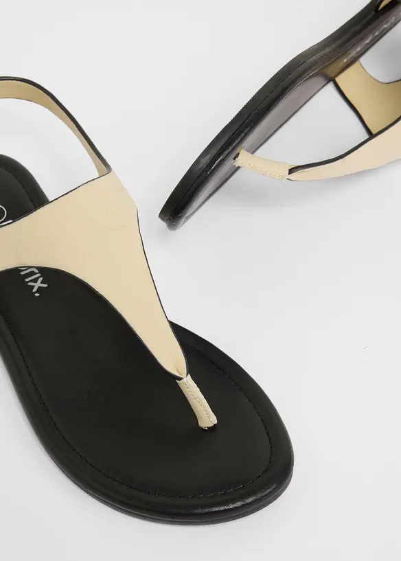 Zehenstegsandalen in grau - bonprix