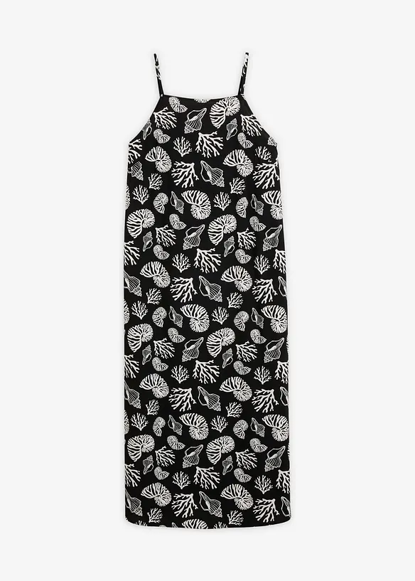 Midikleid in All-Over-Print aus Viskose-Mix in schwarz von vorne - bonprix Midikleid in All-Over-Print aus Viskose-Mix in schwarz von vorne - bonprix