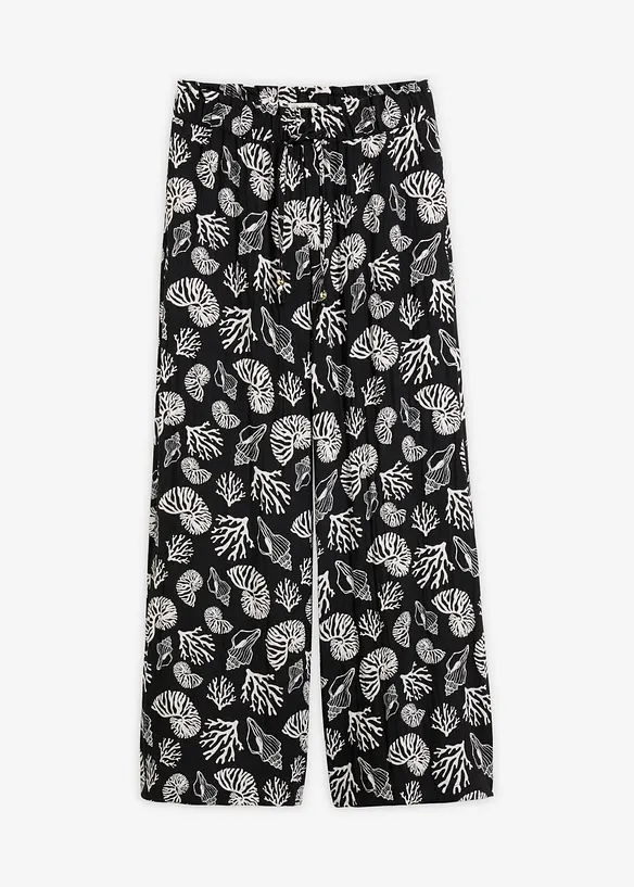 Marlenehose aus Viskose-Mix in schwarz von vorne - bonprix Marlenehose aus Viskose-Mix in schwarz von vorne - bonprix