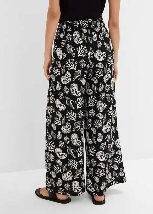 Marlenehose aus Viskose-Mix in schwarz von hinten - bonprix Marlenehose aus Viskose-Mix in schwarz von hinten - bonprix