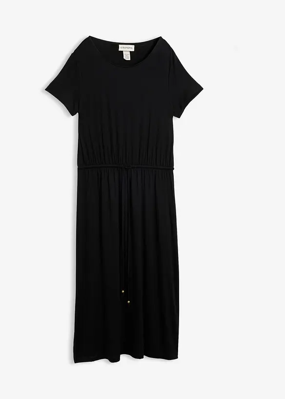 Midikleid in schwarz von vorne - bonprix