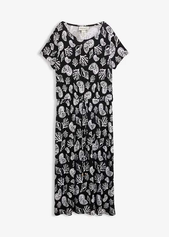 Midikleid in schwarz von vorne - bonprix