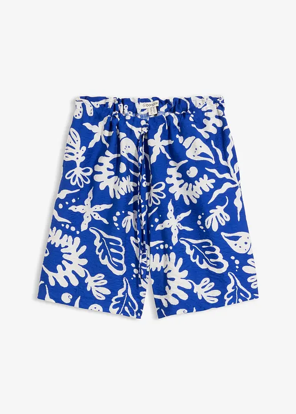 Bermuda aus fließendem Viskose-Mix in blau von vorne - bonprix Bermuda aus fließendem Viskose-Mix in blau von vorne - bonprix
