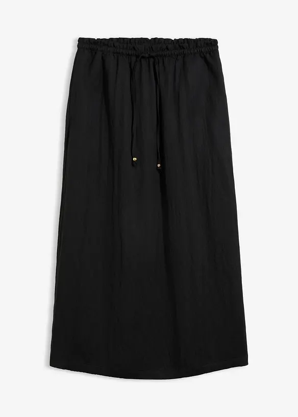 Maxirock aus Viskose-Mix in schwarz von vorne - bonprix Maxirock aus Viskose-Mix in schwarz von vorne - bonprix