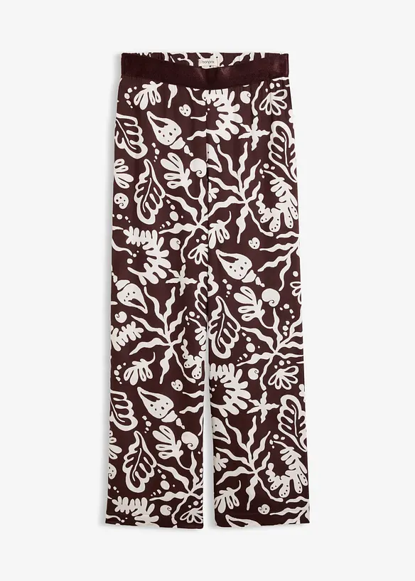 Marlenehose aus softer Viskose in braun von vorne - bonprix