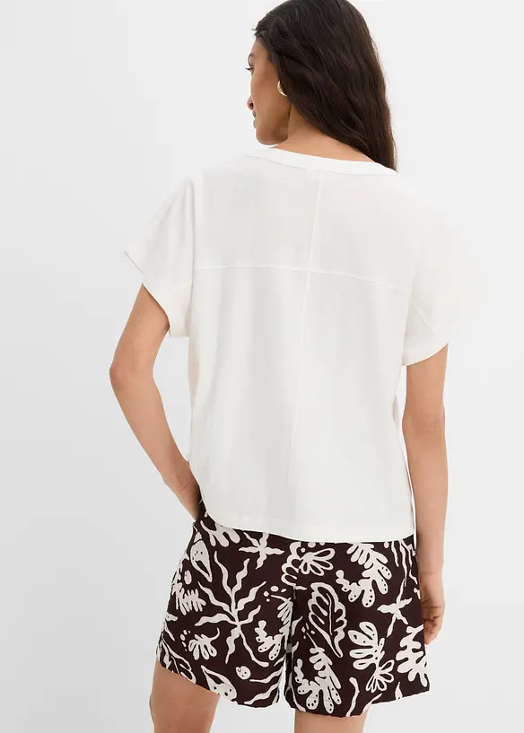 Tunika-Shirt in weiß von hinten (im Anschnitt) - bonprix